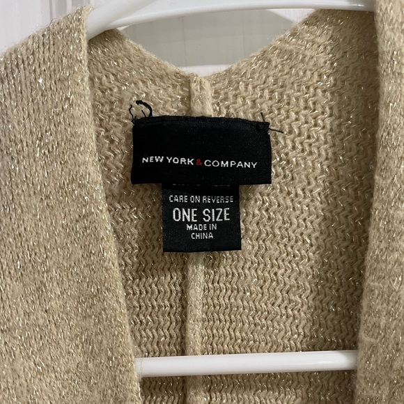 Gold Sparkly Poncho - Picture 2 of 4